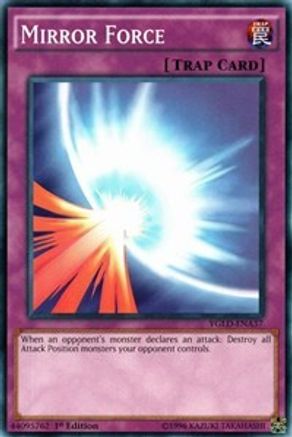 Mirror Force (A) (YGLD-ENA37) - King of Games: Yugi's Legendary Decks Unlimited - Premium Yugioh Single from Konami - Just $0.54! Shop now at Game Crave Tournament Store