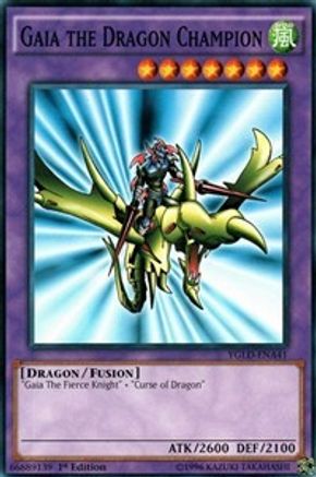 Gaia the Dragon Champion (YGLD-ENA41) - King of Games: Yugi's Legendary Decks Unlimited - Premium Yugioh Single from Konami - Just $0.32! Shop now at Game Crave Tournament Store