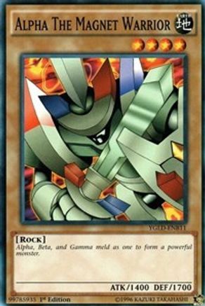 Alpha The Magnet Warrior (YGLD-ENB11) - King of Games: Yugi's Legendary Decks 1st Edition - Premium Yugioh Single from Konami - Just $0.35! Shop now at Game Crave Tournament Store