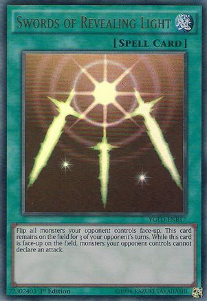 Swords of Revealing Light (B) (YGLD-ENB17) - King of Games: Yugi's Legendary Decks Unlimited - Premium Yugioh Single from Konami - Just $0.38! Shop now at Game Crave Tournament Store