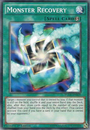 Monster Recovery (B) (YGLD-ENB29) - King of Games: Yugi's Legendary Decks Unlimited - Premium Yugioh Single from Konami - Just $0.25! Shop now at Game Crave Tournament Store