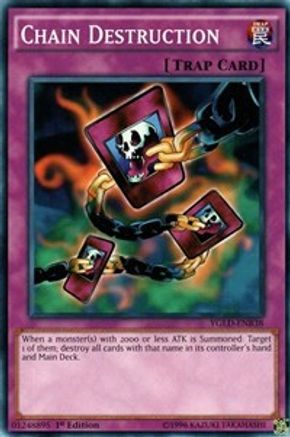 Chain Destruction (YGLD-ENB38) - King of Games: Yugi's Legendary Decks Unlimited - Premium Yugioh Single from Konami - Just $0.25! Shop now at Game Crave Tournament Store