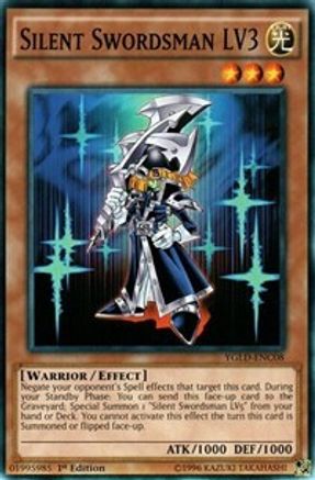 Silent Swordsman LV3 (YGLD-ENC08) - King of Games: Yugi's Legendary Decks Unlimited - Premium Yugioh Single from Konami - Just $0.25! Shop now at Game Crave Tournament Store