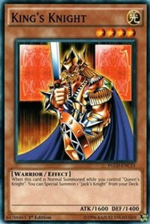 King's Knight (C) (YGLD-ENC15) - King of Games: Yugi's Legendary Decks 1st Edition - Premium Yugioh Single from Konami - Just $0.25! Shop now at Game Crave Tournament Store
