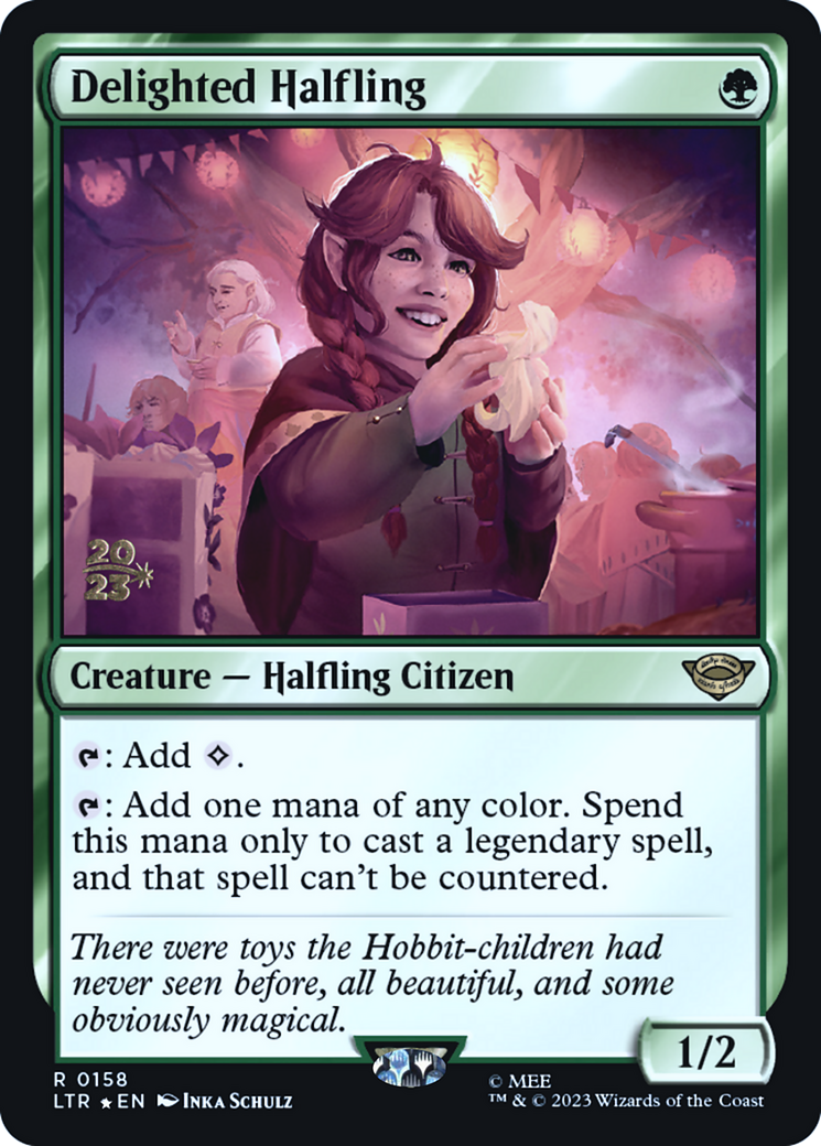 Delighted Halfling (PLTR-158S) - Tales of Middle-earth Promos Foil - Premium MTG Single from Wizards of the Coast - Just $4.81! Shop now at Game Crave Tournament Store