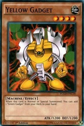 Yellow Gadget (YGLD-ENC18) - King of Games: Yugi's Legendary Decks 1st Edition - Premium Yugioh Single from Konami - Just $0.25! Shop now at Game Crave Tournament Store