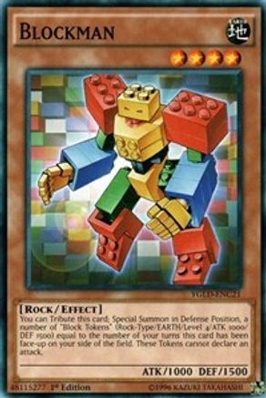 Blockman (YGLD-ENC21) - King of Games: Yugi's Legendary Decks 1st Edition - Premium Yugioh Single from Konami - Just $0.25! Shop now at Game Crave Tournament Store