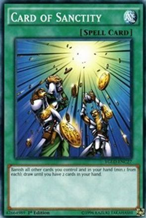 Card of Sanctity (YGLD-ENC27) - King of Games: Yugi's Legendary Decks Unlimited - Premium Yugioh Single from Konami - Just $0.27! Shop now at Game Crave Tournament Store