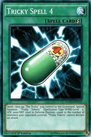 Tricky Spell 4 (YGLD-ENC33) - King of Games: Yugi's Legendary Decks Unlimited - Premium Yugioh Single from Konami - Just $0.25! Shop now at Game Crave Tournament Store