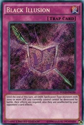 Black Illusion (YGLD-ENC00) - King of Games: Yugi's Legendary Decks Limited - Premium Yugioh Single from Konami - Just $0.26! Shop now at Game Crave Tournament Store
