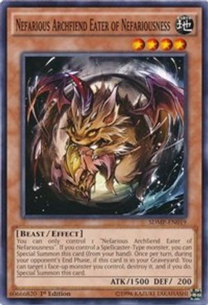 Nefarious Archfiend Eater of Nefariousness (SDMP-EN019) - Structure Deck: Master of Pendulum 1st Edition - Premium Yugioh Single from Konami - Just $0.26! Shop now at Game Crave Tournament Store