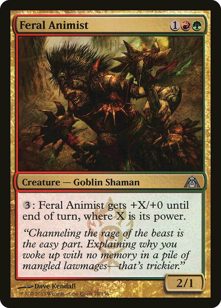 Feral Animist (DGM-070) - Dragon's Maze - Premium MTG Single from Wizards of the Coast - Just $0.08! Shop now at Game Crave Tournament Store