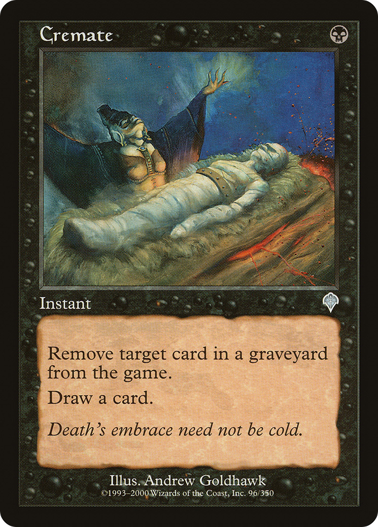 Cremate (INV-096) - Invasion Foil - Premium MTG Single from Wizards of the Coast - Just $2.16! Shop now at Game Crave Tournament Store