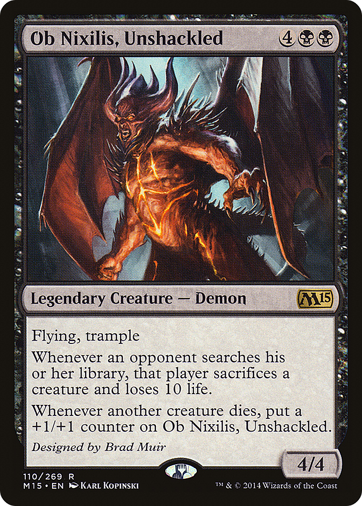 Ob Nixilis, Unshackled (M15-110) - Magic 2015 Foil - Premium MTG Single from Wizards of the Coast - Just $1.60! Shop now at Game Crave Tournament Store