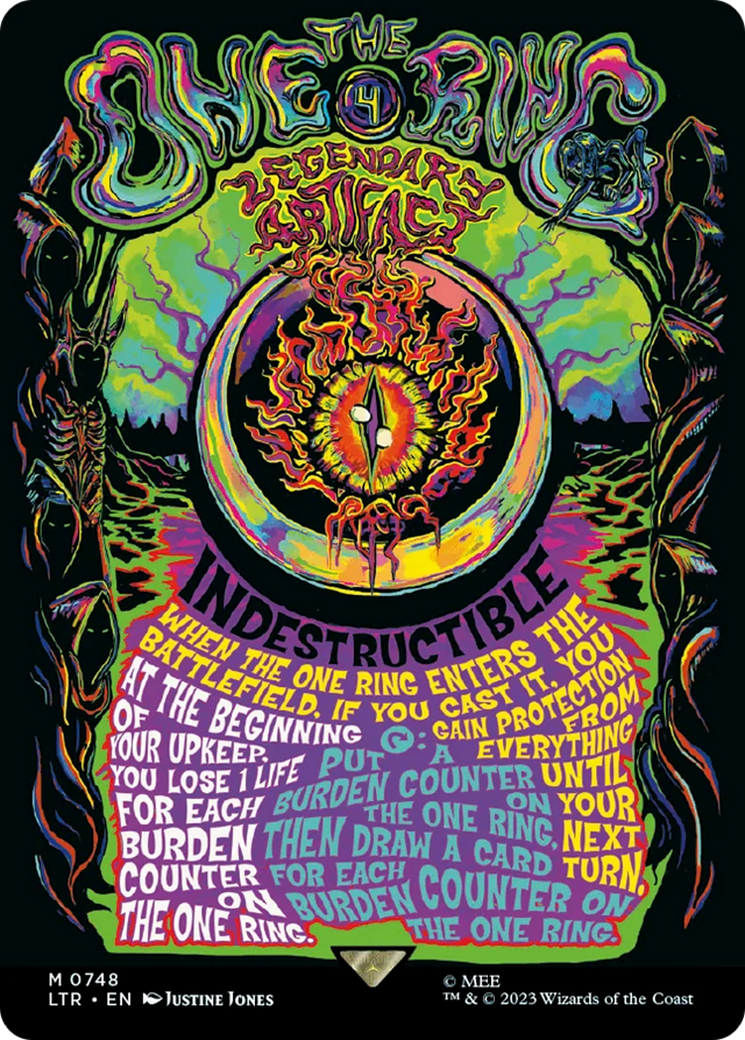 The One Ring (LTR-748) - The Lord of the Rings: Tales of Middle-earth (Borderless) Foil - Premium MTG Single from Wizards of the Coast - Just $177.45! Shop now at Game Crave Tournament Store