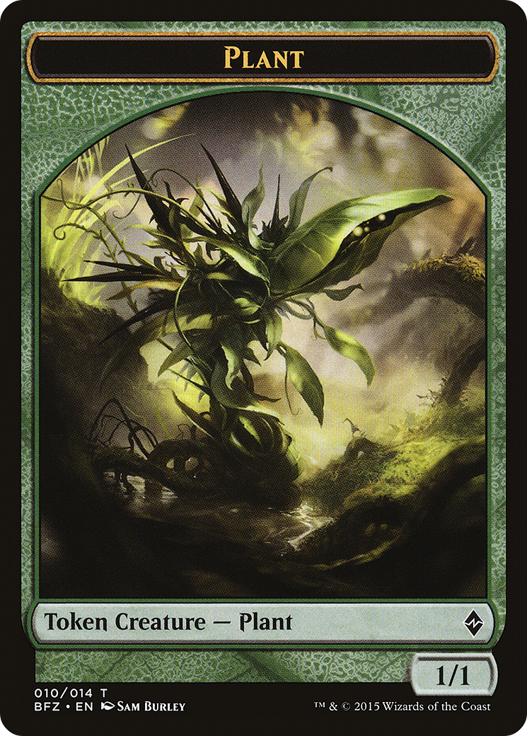 Plant (TBFZ-010) - Battle for Zendikar Tokens - Premium MTG Single from Wizards of the Coast - Just $0.25! Shop now at Game Crave Tournament Store