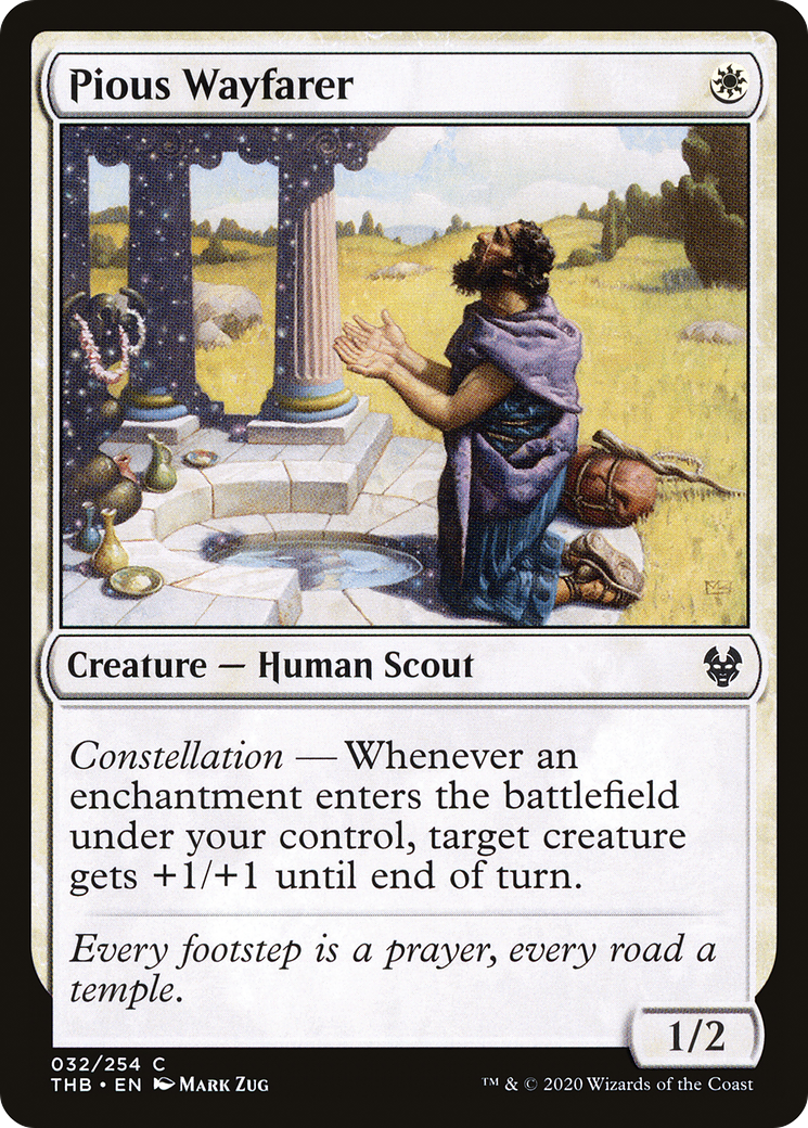 Pious Wayfarer (THB-032) - Theros Beyond Death - Premium MTG Single from Wizards of the Coast - Just $0.25! Shop now at Game Crave Tournament Store