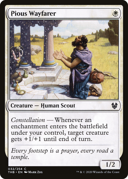 Pious Wayfarer (THB-032) - Theros Beyond Death - Premium MTG Single from Wizards of the Coast - Just $0.25! Shop now at Game Crave Tournament Store