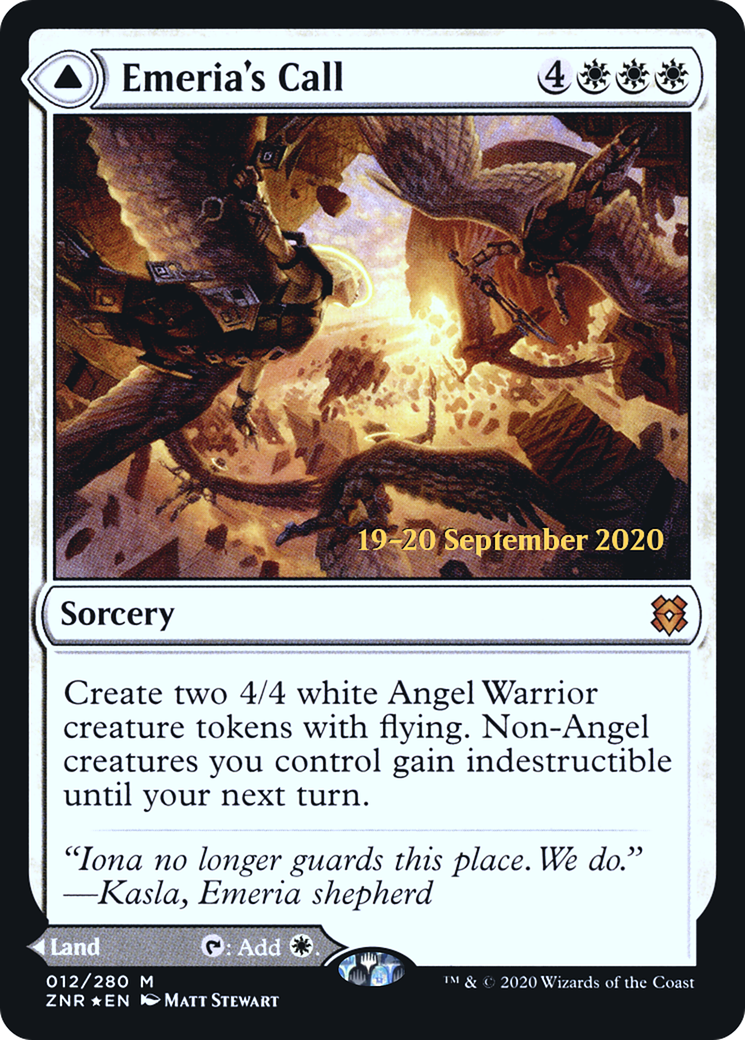 Emeria's Call // Emeria, Shattered Skyclave (PZNR-12S) - Zendikar Rising Promos Foil - Premium MTG Single from Wizards of the Coast - Just $2.70! Shop now at Game Crave Tournament Store