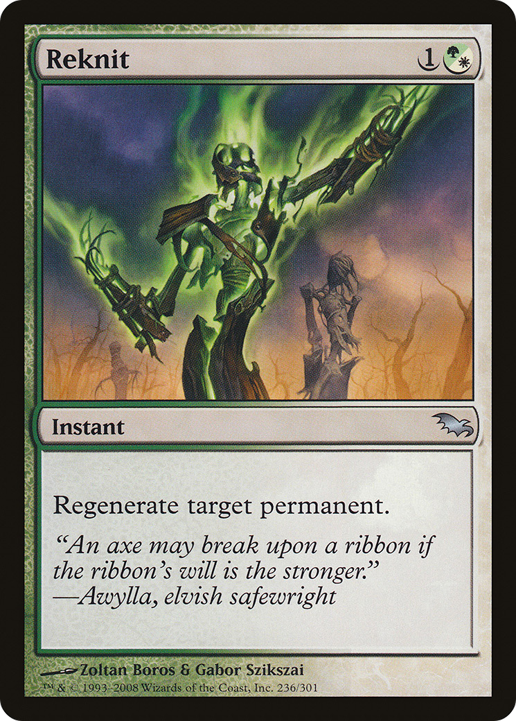 Reknit (SHM-236) - Shadowmoor - Premium MTG Single from Wizards of the Coast - Just $0.25! Shop now at Game Crave Tournament Store