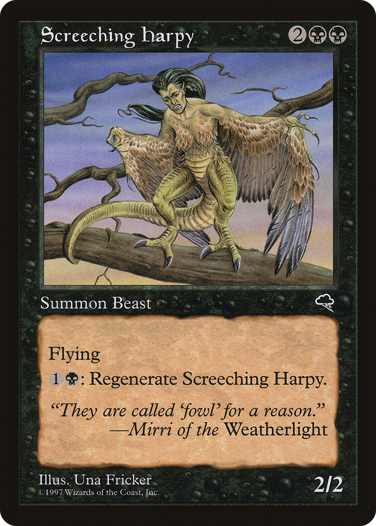 Screeching Harpy (TMP-155) - Tempest - Premium MTG Single from Wizards of the Coast - Just $0.08! Shop now at Game Crave Tournament Store