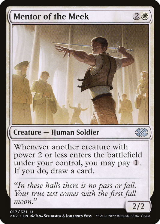 Mentor of the Meek (2X2-017) - Double Masters 2022 - Premium MTG Single from Wizards of the Coast - Just $0.25! Shop now at Game Crave Tournament Store