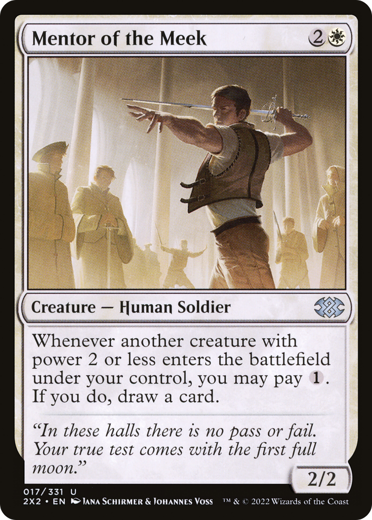 Mentor of the Meek (2X2-017) - Double Masters 2022 Foil - Premium MTG Single from Wizards of the Coast - Just $0.31! Shop now at Game Crave Tournament Store