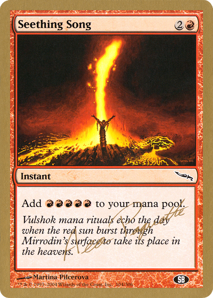 Seething Song (WC04-AP104SB) - World Championship Decks 2004 - Premium MTG Single from Wizards of the Coast - Just $0.26! Shop now at Game Crave Tournament Store