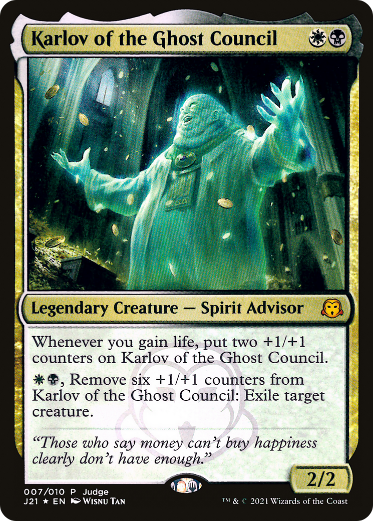 Karlov of the Ghost Council (PJ21-007) - Judge Gift Cards 2021 Foil - Premium MTG Single from Wizards of the Coast - Just $2.59! Shop now at Game Crave Tournament Store