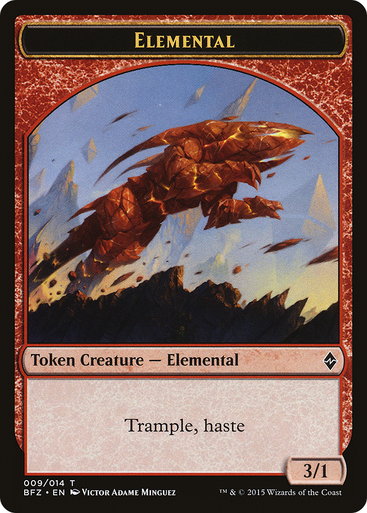 Elemental (TBFZ-009) - Battle for Zendikar Tokens - Premium MTG Single from Wizards of the Coast - Just $0.08! Shop now at Game Crave Tournament Store