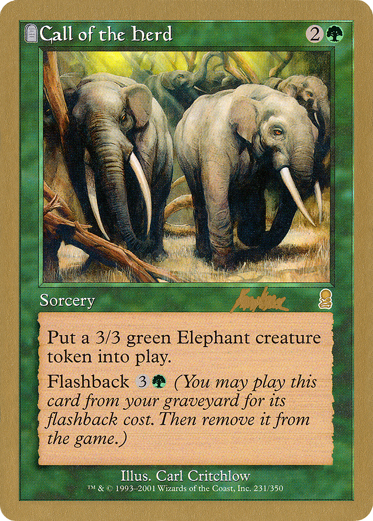 Call of the Herd (WC02-BK231A) - World Championship Decks 2002: (tombstone) - Premium MTG Single from Wizards of the Coast - Just $4.82! Shop now at Game Crave Tournament Store