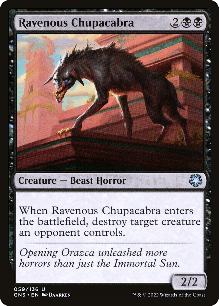 Ravenous Chupacabra (GN3-059) - Game Night: Free-for-All - Premium MTG Single from Wizards of the Coast - Just $0.09! Shop now at Game Crave Tournament Store