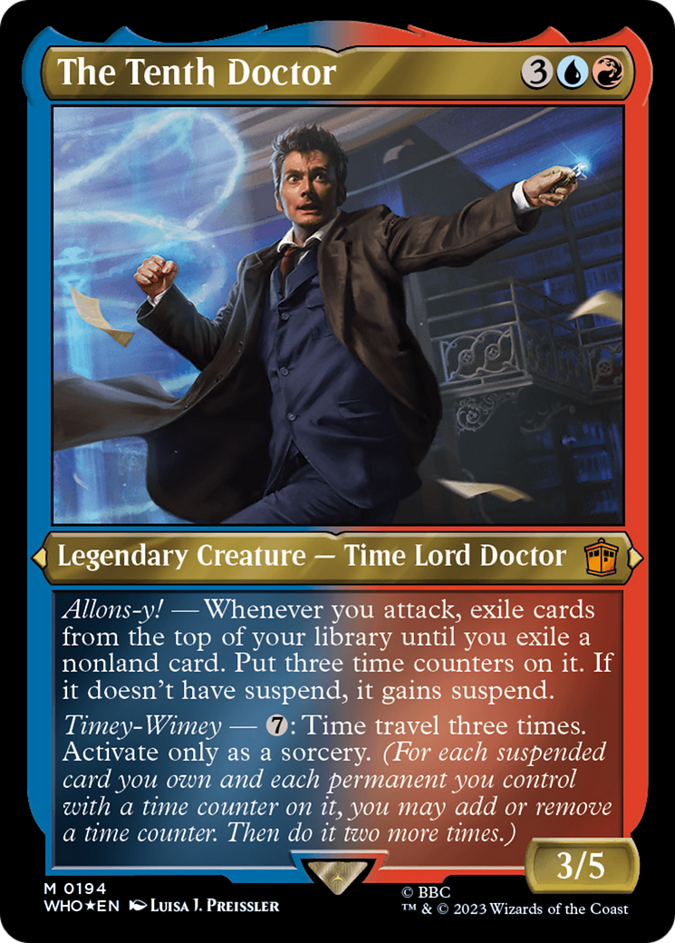 The Tenth Doctor (WHO-194) - Doctor Who Etched Foil - Premium MTG Single from Wizards of the Coast - Just $0.08! Shop now at Game Crave Tournament Store