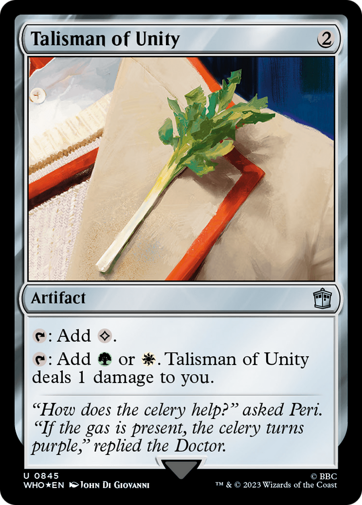 Talisman of Unity (WHO-845) - Doctor Who Foil - Premium MTG Single from Wizards of the Coast - Just $4.18! Shop now at Game Crave Tournament Store