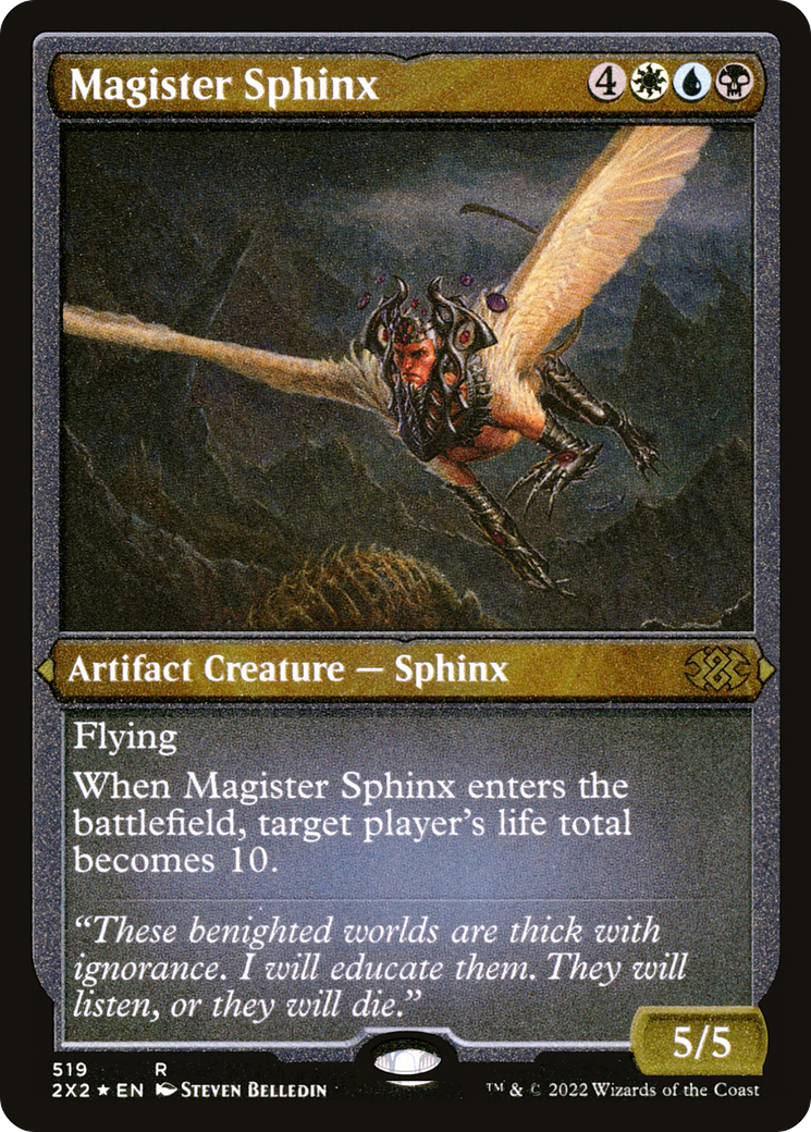 Magister Sphinx (2X2-519) - Double Masters 2022 Etched Foil - Premium MTG Single from Wizards of the Coast - Just $0.49! Shop now at Game Crave Tournament Store