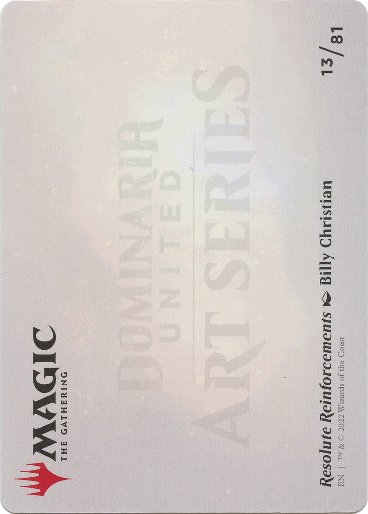 Resolute Reinforcements // Resolute Reinforcements (ADMU-013) - Dominaria United Art Series (Borderless) Foil - Premium MTG Single from Wizards of the Coast - Just $0! Shop now at Game Crave Tournament Store
