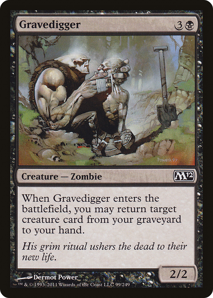 Gravedigger (M12-099) - Magic 2012 Foil - Premium MTG Single from Wizards of the Coast - Just $0.25! Shop now at Game Crave Tournament Store
