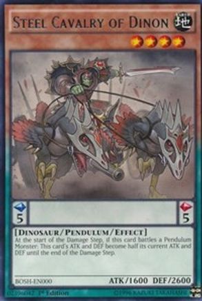 Steel Cavalry of Dinon (BOSH-EN000) - Breakers of Shadow 1st Edition - Premium Yugioh Single from Konami - Just $0.25! Shop now at Game Crave Tournament Store