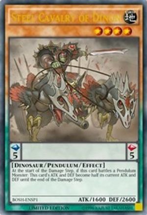 Steel Cavalry of Dinon (BOSH-ENSP1) (BOSH-ENSP1) - Breakers of Shadow Limited - Premium Yugioh Single from Konami - Just $0.26! Shop now at Game Crave Tournament Store