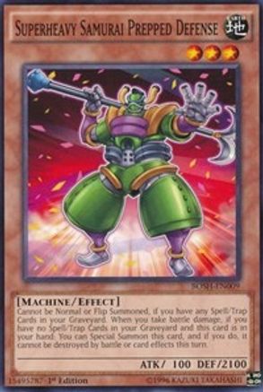 Superheavy Samurai Prepped Defense (BOSH-EN009) - Breakers of Shadow 1st Edition - Premium Yugioh Single from Konami - Just $0.25! Shop now at Game Crave Tournament Store
