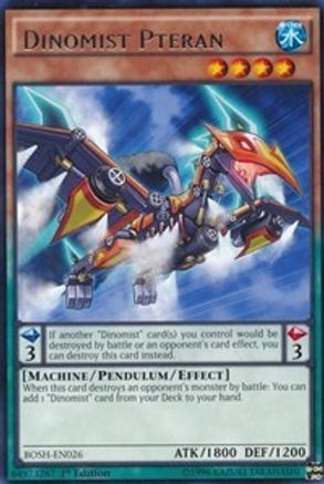 Dinomist Pteran (BOSH-EN026) - Breakers of Shadow 1st Edition - Premium Yugioh Single from Konami - Just $0.25! Shop now at Game Crave Tournament Store