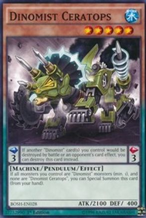 Dinomist Ceratops (BOSH-EN028) - Breakers of Shadow 1st Edition - Premium Yugioh Single from Konami - Just $0.25! Shop now at Game Crave Tournament Store