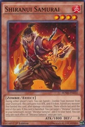 Shiranui Samurai (BOSH-EN034) - Breakers of Shadow 1st Edition - Premium Yugioh Single from Konami - Just $0.25! Shop now at Game Crave Tournament Store