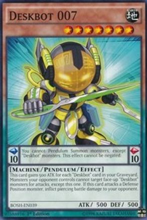 Deskbot 007 (BOSH-EN039) - Breakers of Shadow Unlimited - Premium Yugioh Single from Konami - Just $0.25! Shop now at Game Crave Tournament Store