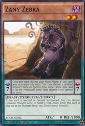 Zany Zebra (BOSH-EN042) - Breakers of Shadow Unlimited - Premium Yugioh Single from Konami - Just $0.25! Shop now at Game Crave Tournament Store
