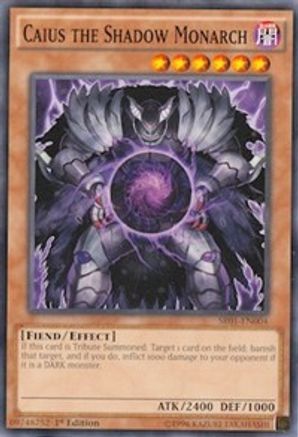 Caius the Shadow Monarch (SR01-EN004) - Structure Deck: Emperor of Darkness Unlimited - Premium Yugioh Single from Konami - Just $2.92! Shop now at Game Crave Tournament Store