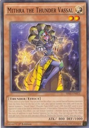 Mithra the Thunder Vassal (SR01-EN011) - Structure Deck: Emperor of Darkness Unlimited - Premium Yugioh Single from Konami - Just $0.38! Shop now at Game Crave Tournament Store