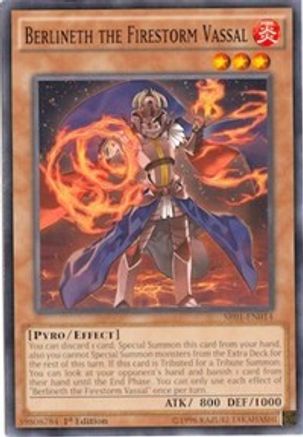 Berlineth the Firestorm Vassal (SR01-EN014) - Structure Deck: Emperor of Darkness Unlimited - Premium Yugioh Single from Konami - Just $0.25! Shop now at Game Crave Tournament Store
