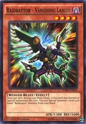 Raidraptor - Vanishing Lanius (WIRA-EN016) - Wing Raiders 1st Edition - Premium Yugioh Single from Konami - Just $0.37! Shop now at Game Crave Tournament Store