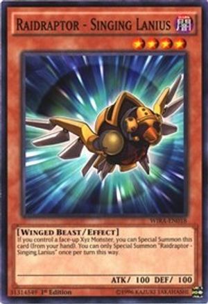 Raidraptor - Singing Lanius (WIRA-EN018) - Wing Raiders 1st Edition - Premium Yugioh Single from Konami - Just $0.25! Shop now at Game Crave Tournament Store